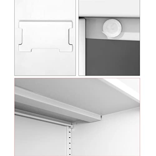 SISWIM Steel 5-Drawer Vertical File Cabinet with Lock and Printer Shelf - Gray Thickened Style
