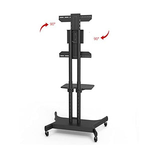 SHYKEY Mobile TV Cart TV Floor Stand Mount for 32-65" TVs with AV Shelf & Camera Holder