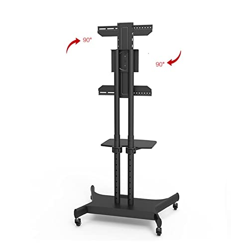SHYKEY Mobile TV Cart TV Floor Stand Mount for 32-65" TVs with AV Shelf & Camera Holder