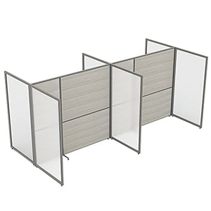 SKUTCHI DESIGNS INC. Modern Office Partition Divider | 4 Person Freestanding Cubicles | SAPslim Collection | 12x6x65 H