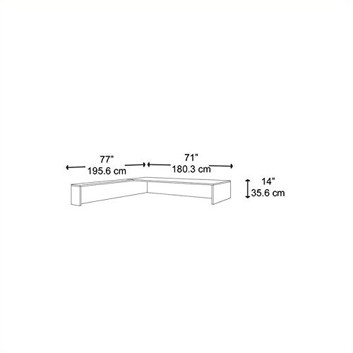 Series C Reception L-Shelf in Auburn Maple - Engineered Wood