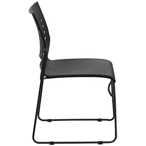 Flash Furniture Stack Chair 5 Pack - 881 lb. Capacity Black Sled Base, Air-Vent Back