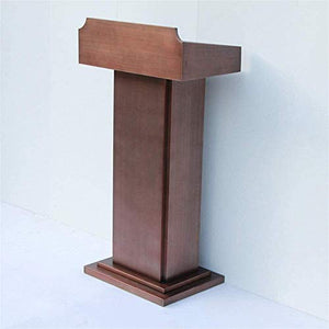 None Stainless Steel Podium Church Pulpit Ceremony Lecture Speech Teach Platform Brown