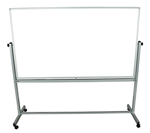 Luxor Mobile Dry Erase Double Sided Magnetic Whiteboard - 72" W x 40" H