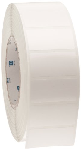 Brady THT-17-483-3 2" Width x 1" Height, B-483 Ultra Aggressive Polyester, Gloss Finish White Thermal Transfer Printable Label (3000 per Roll)