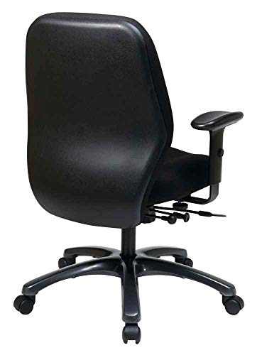 Office Star High Intensity Use Ergonomic Chair with 2-To-1 Synchro Tilt, Black