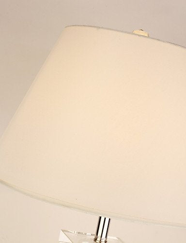 SSBY 60W E27 Table Lamp with White Shade and Crystal Lamp Carrier , 110-120v