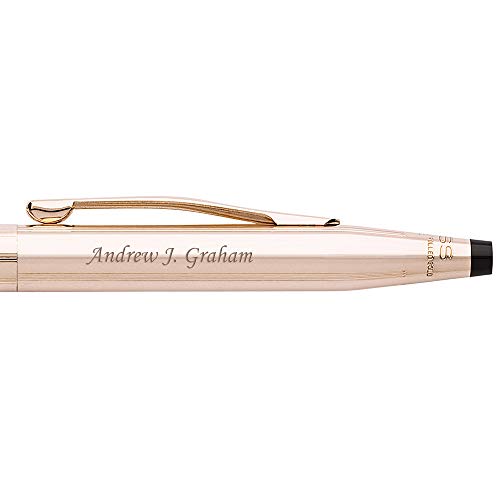 Gold Cross Pen Set | Engraved/Personalized Cross Classic 14 Karat Gold Plated Pen and Pencil Gift Set. Custom engraved in 1 business day