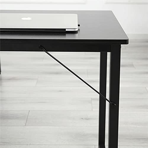 L-Shaped Gaming Computer Desk, Modern Corner Laptop Desk Study Table Workstation Home Office Desk, Black