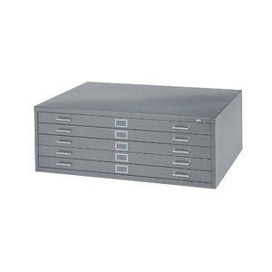 Safco Products 4994GRR Flat File for 36"W x 24"D Documents, 5-Drawer (Additional options sold separately), Gray