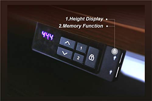 AITERMINAL Split Top Electric Stand Up Desk Single Motor-Height Adjustable Desk (59", Grey Frame/Walnut Top)