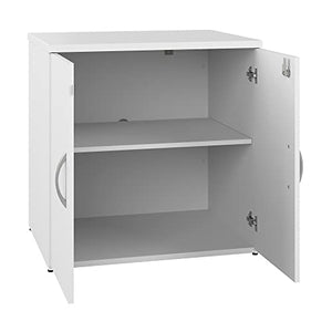 Bush Business Furniture Studio C Office Storage Cabinet with Doors, White