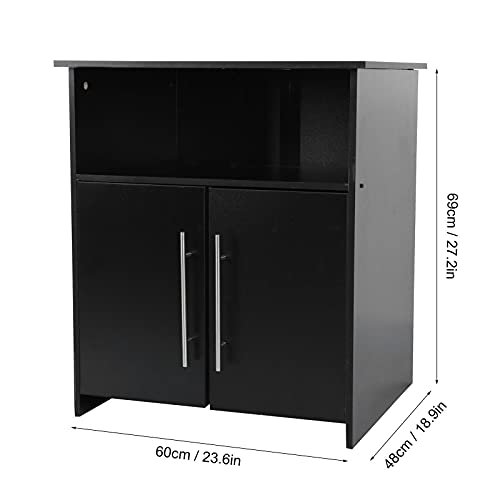 Hallway Entryway Closet Storage Stand Printer Stand Multifunctional Black Wooden Office Storage Cabinet for Home