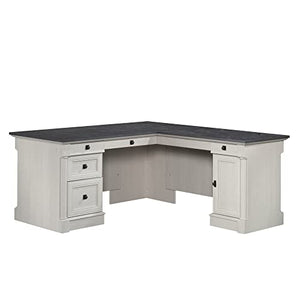 Sauder Palladia L-Shaped Home Office Desk, Glacier Oak Finish, 68.74" x 65.12" x 29.61