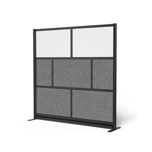 Luxor Modular Wall Room Divider System - Black Frame - 70" x 70" Starter Wall