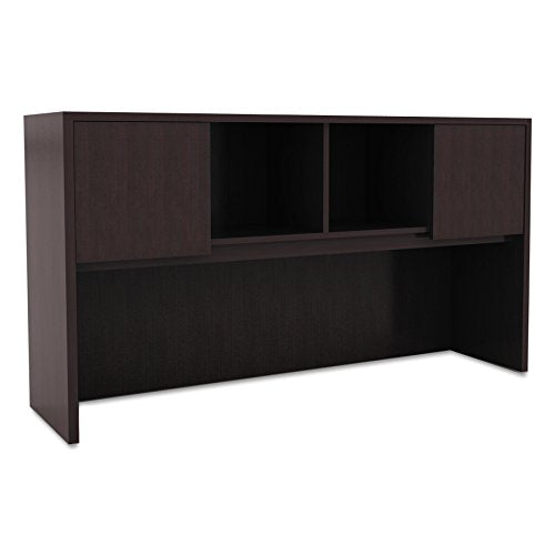 Alera ALE Valencia Series Hutch with Doors, 58 7/8w x 15d x 35 1/2h, Espresso