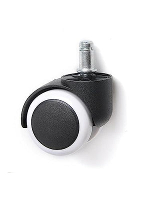 LEEOX Office Chair Caster 5 Pcs/Lot 10mm/11mm 2 Inch Circlip/Screw Pu Large Class Universal Wheel Silent (Matte Black-11mm)