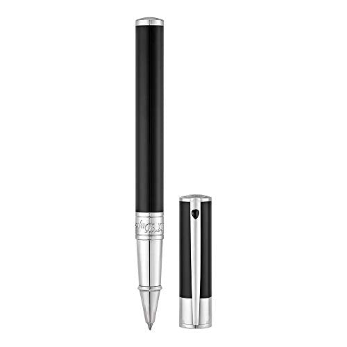 S.T. Dupont D-Initial Rollerball pen, Lacquer, Black, Chrome Trim, 262200