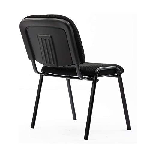 DM Furniture Stackable Black Office Chairs 5 Pack - Mesh Reception Desk Chairs