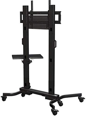 Crimson AV Heavy Duty Mobile Cart for Displays Larger Than 60", Black - 300lb Mount Capacity