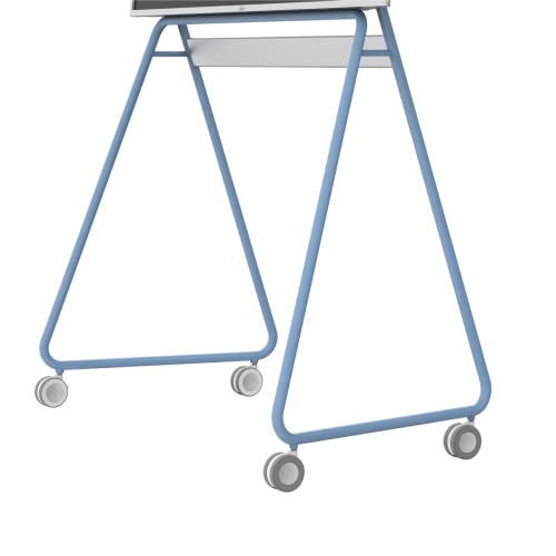 Vibe 55'' Interactive Whiteboard Portable Stand with Lockable Wheels - Blue