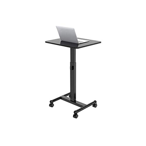 WPHPS Black Office Computer Desk, Folding Laptop Shelf Table Can Be Raised and Lowered