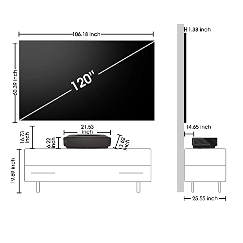 Hisense 120L5G-CINE120A 4K UHD Laser TV with 120" ALR Screen, Android TV, HDR10