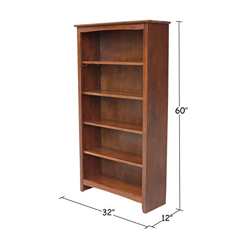 International Concepts Shaker Bookcase, 60-Inch