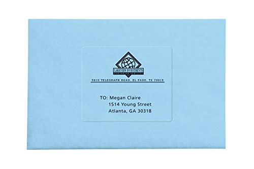 Avery Matte Frosted Clear Address Labels for Laser Printers, 3-1/3" x 4", 300 Labels, 5 Packs (5664)