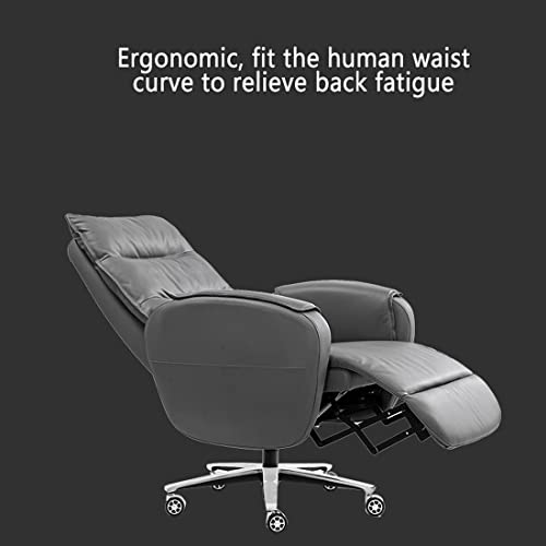 CYXI Office Chair, Adjustable Lifting Swivel Computer Chair - Gray Cowhide