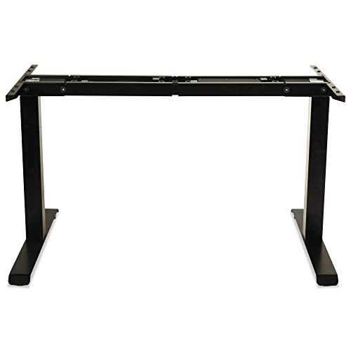 Alera Electric Adjustable Table Base, 2-Stage, Black, 48-72w x 24-36d x 27.5-47.2h