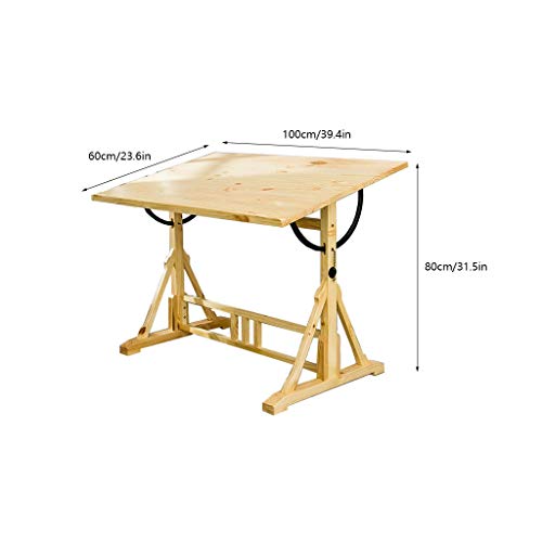 JDkilp Artist Table,with Adjustable Height for Art Design Drawing Writing Painting Crafting Drafting Work and Study