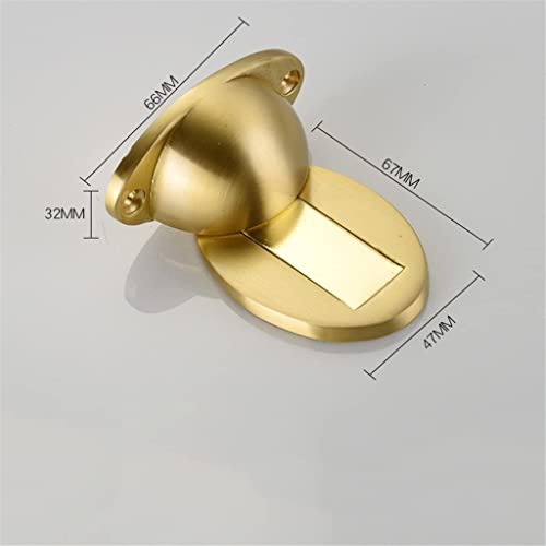 Copper Magnetic Door Stopper Hidden Doorstop (Color: C/D)