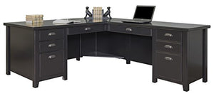 Martin Furniture Tribeca Loft L-Shaped Computer Desk, Black