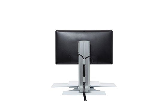 Uprite Ergo Sit2Stand Desktop Height Adjustable Workstation - Single Monitor - Silver/White