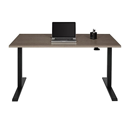 Realspace Magellan Pneumatic Sit-Stand Height-Adjustable Desk, Gray
