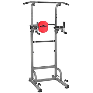 RELIFE REBUILD YOUR LIFE Power Tower Workout Dip Station for Home Gym Strength Training Fitness Equipment Newer Version