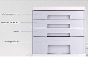 SHABOZ File Cabinets 4 Drawers Plastic Safety Cabinet H249xW344xL265mm