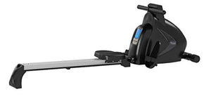 Avari A350-700 Stamina Programmable Magnetic Exercise Rower, 81" L x 20" W x 24.5" H, Black/Silver