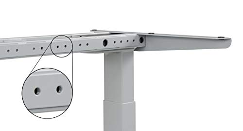 UPLIFT Desk - V2 2-Leg Height Adjustable Standing Desk Frame (Gray) with Advanced 1-Touch Digital Memory Keypad