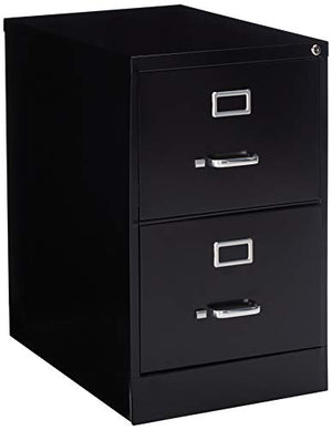 Lorell 2-Drawer Vertical File, Legal, 18 by 26-1/2 by 28-3/8-Inch, Black