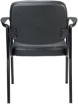 Eurotech Seating Dakota Black Vinyl Mid Back Executive Guest Chair