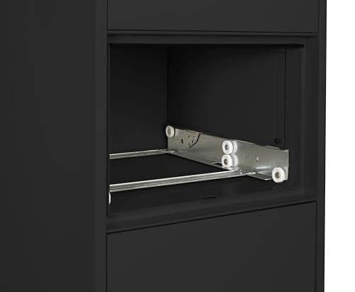 PHOENIX SAFE INTERNATIONAL LLC Vertical 31" 2-Drawer Letter Fireproof File Cabinet, Key Lock, Water Seal, Black LTR2W31B