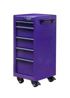 Viper Tool Storage 16-Inch 5-Drawer Rolling Steel Cart, Purple