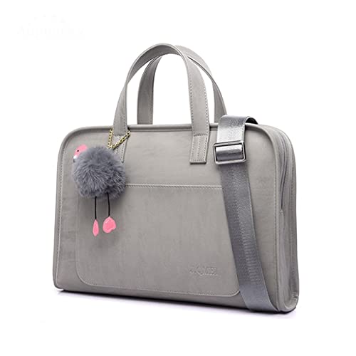 SFFZY PU Leather Handbag Briefcase Fashion Women Laptop Bag Messenger Carrying Case Notebook Shoulder Bags (Color : A, Size : 13.3-14.1 inch)