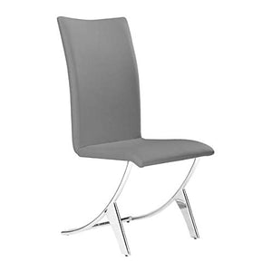 Zuo Delfin Dining Chair (Set of 2), Gray