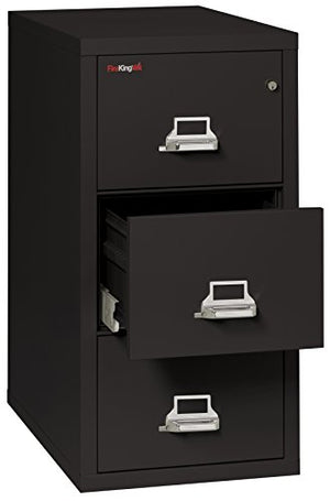 FireKing Fireproof Vertical File Cabinet (3 Legal Sized Drawers, Waterproof, 40.25" H x 20.81" W x 31.56" D, Black)