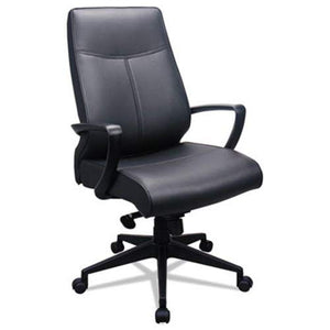 Tempur-Pedic by Raynor TP300 300 Leather High-Back Chair, Black Leather Seat/Back