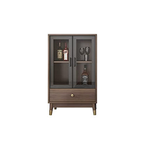 Luckxuan Wine Rack Cabinets/Bar Cabinet with Glass Doors and Drawer