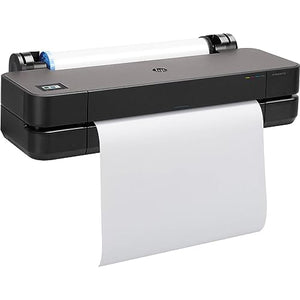 HP DesignJet T230 24-inch Large Format Color Plotter Printer with 2-Year Warranty Care Pack (5HB07H), Black
